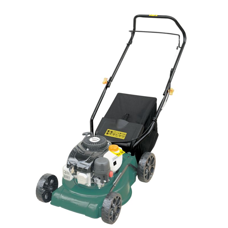 Benzindrevet skubbeplæneklipper 123CC 40 cm