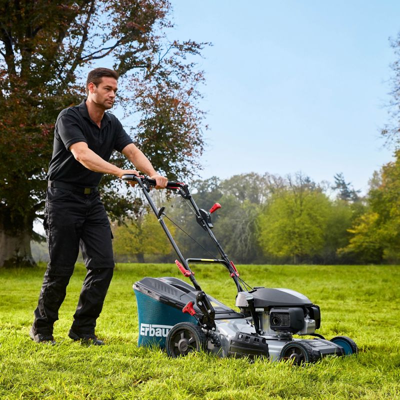 Erbauer GCV170 benzinplæneklipper med selvkørende funktion, 51 cm