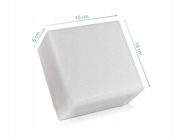 LED-belysningssten 10x10x6 cm Hvid