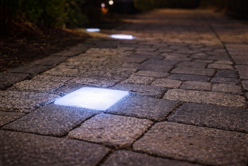 LED-belysningssten 10x10x6 cm Hvid