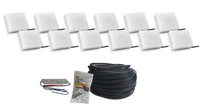 LED-belysningssten 10x14x6 cm Hvid 12 stk