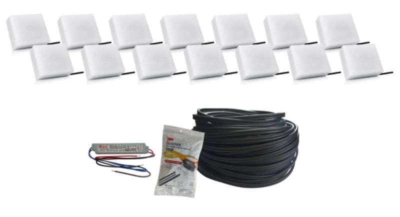 Belysningssten Bruklux LED 10x14x6 cm Sæt 14 stk