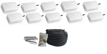 LED-belysningssten Bruklux 10x20x6 cm Hvid Sæt 10 stk