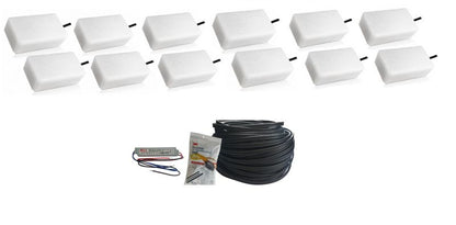 LED-belysningssten Bruklux 10x20x6 cm Sæt 12 stk