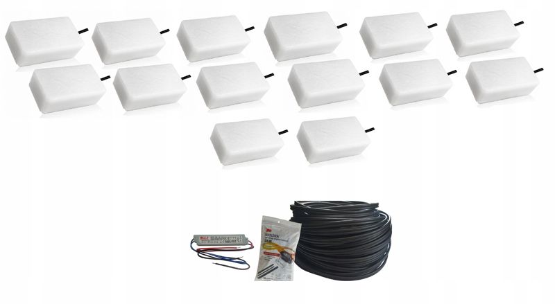 LED-belysningssten 10x20x6 cm Sæt 14 stk