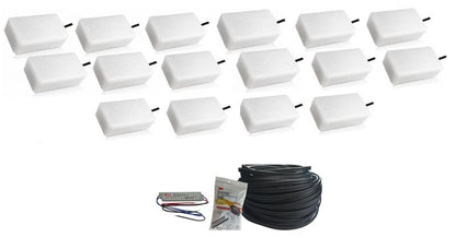 LED-belysningssten 10x20x6 cm Sæt 16 stk