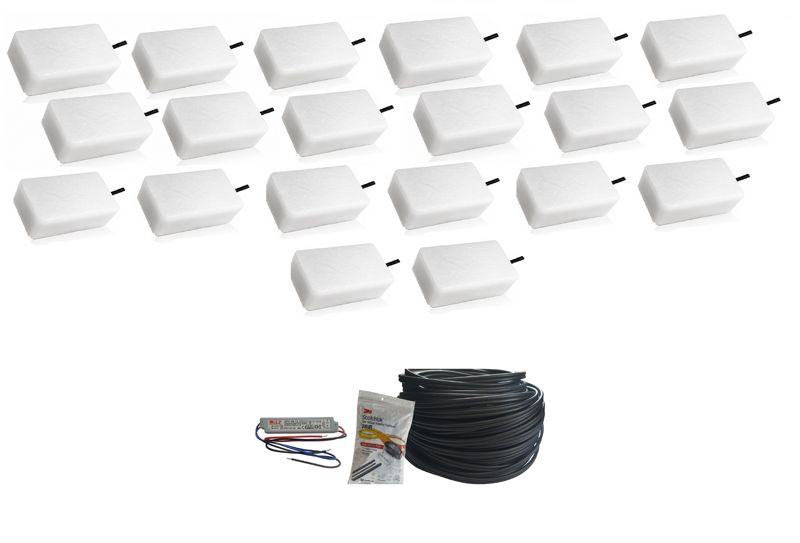 LED-belysningssten Bruklux 10x20x6 cm Sæt 20 stk