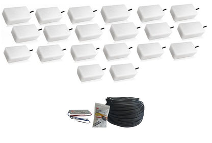 LED-belysningssten Bruklux 10x20x6 cm Sæt 20 stk