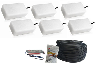 LED-belysningssten Bruklux 10x20x6 cm Hvid Sæt 6 stk