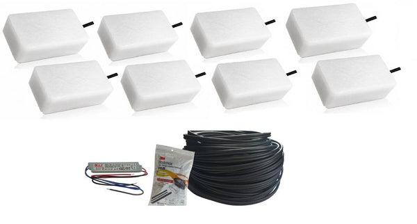 LED-belysningssten 10x20x6 cm Sæt med 8 stk