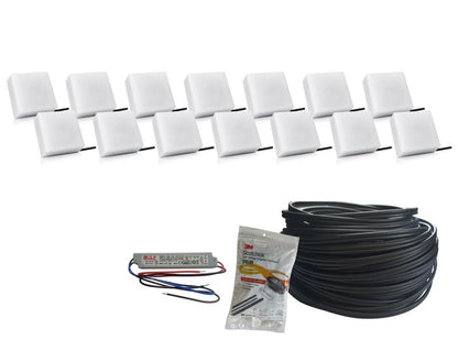 LED-belysningssten Bruklux 14x14x6 cm Sæt 14 stk