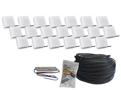 LED-belysningssten Bruklux 14x14x6 cm Sæt 20 stk