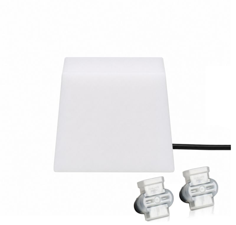 LED-belysningssten Piccola 8x9x9,5x6 cm Hvid
