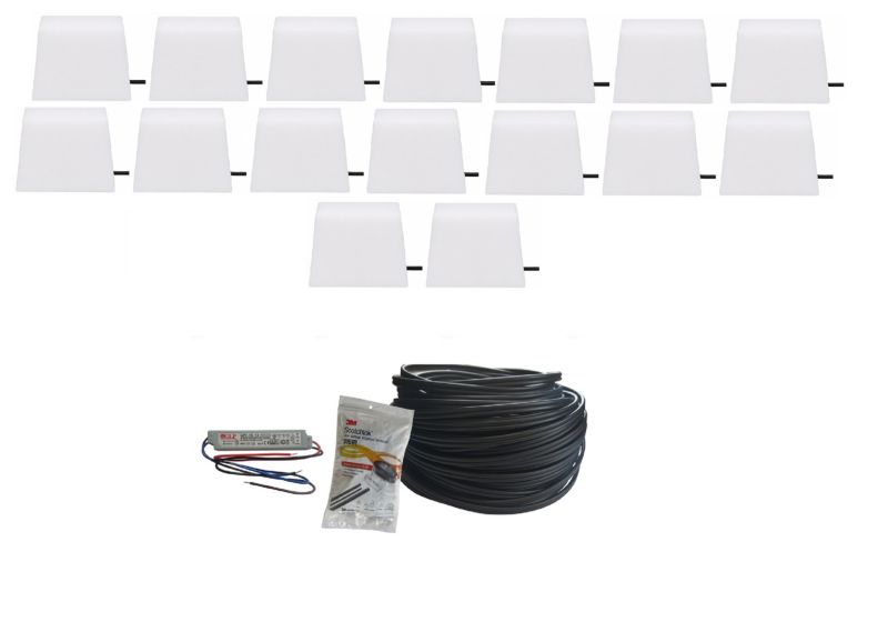 LED-belysningssten Piccola 8x9x9,5x6 cm Sæt 16 stk