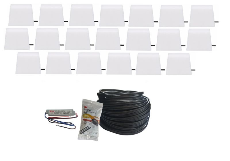 LED-belysningssten Piccola 8x9x9,5x6 cm Sæt 20 stk