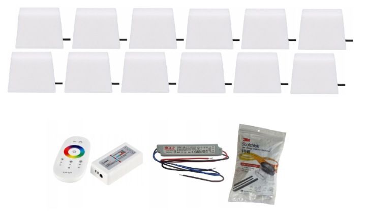 LED-belysningssten Piccola RGB 8x9x9,5x6 cm 12 stk