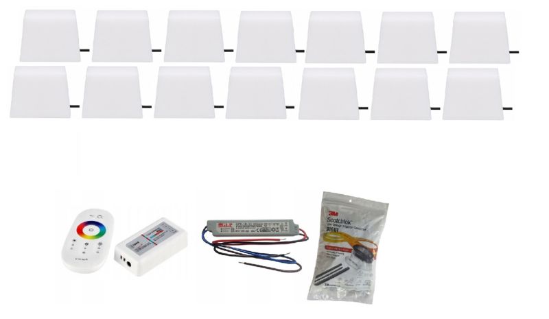 LED-belysningssten Piccola RGB 8x9x9,5x6 cm Sæt 14 stk