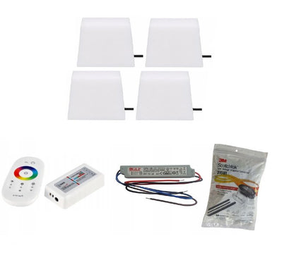 LED-belysningssten Piccola RGB 8x9x9,5x6 cm Sæt 4 stk
