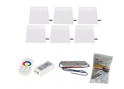 LED-belysningssten Piccola RGB 8x9x9,5x6 cm Sæt 6 stk