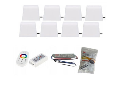 LED-belysningssten Piccola RGB 8x9x9,5x6 cm Sæt 8 stk