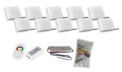 LED-belysningssten 10x14x6 cm RGB Multicolor 10 stk