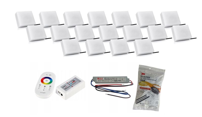 LED-belysningssten 10x14x6 cm RGB Multifarvet 18 stk
