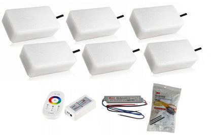 LED-belysningssten Bruklux RGB 10x20x6 cm Sæt 6 stk
