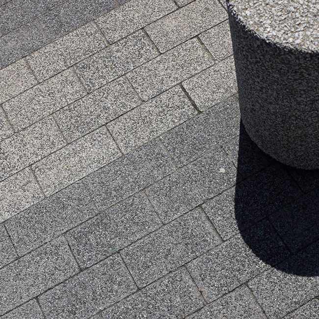 Vasket rektangulær chaussésten 6 cm grafitgrå
