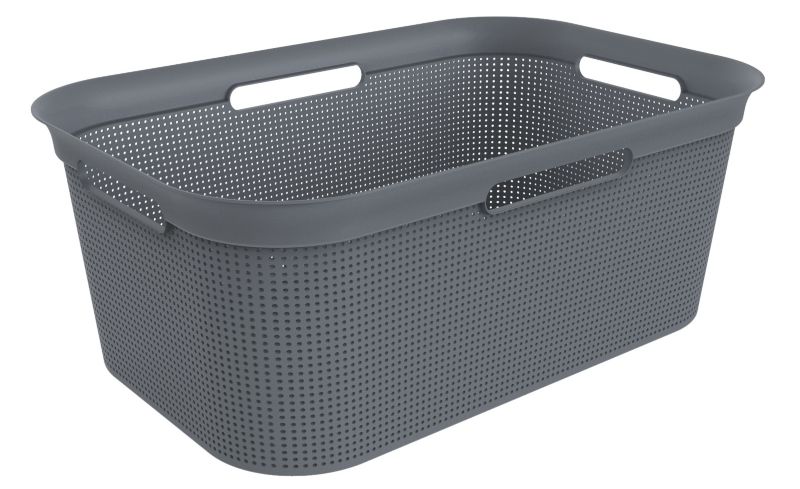 Vasketøjskurv 41 L Antracit 59,6 x 39,6 x 23,2 cm
