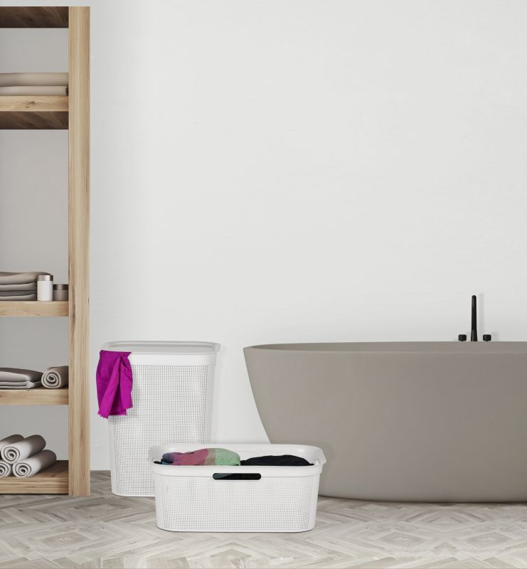 Vasketøjskurv Brisen 41 L Hvid Polypropylen 59x39x23 cm