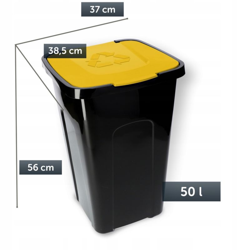 KADAX affaldsspand 4x affaldsfraktioner 50L sorteringsbeholder