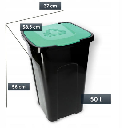 KADAX affaldsspand 4x affaldsfraktioner 50L sorteringsbeholder