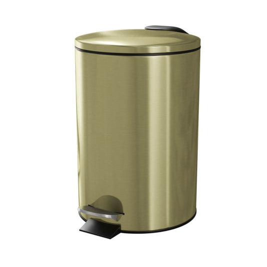 GoodHome Cavalla badeværelsesaffaldsspand med soft-close 3 l i guld