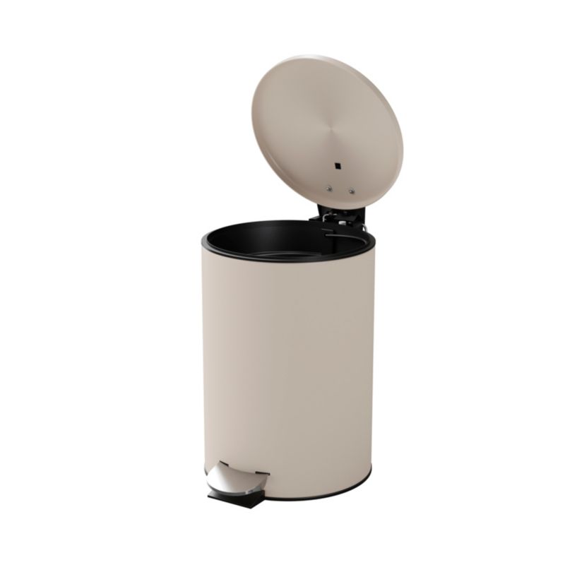 Badeværelsesspand Rund 3 L Beige Stål med Pedal