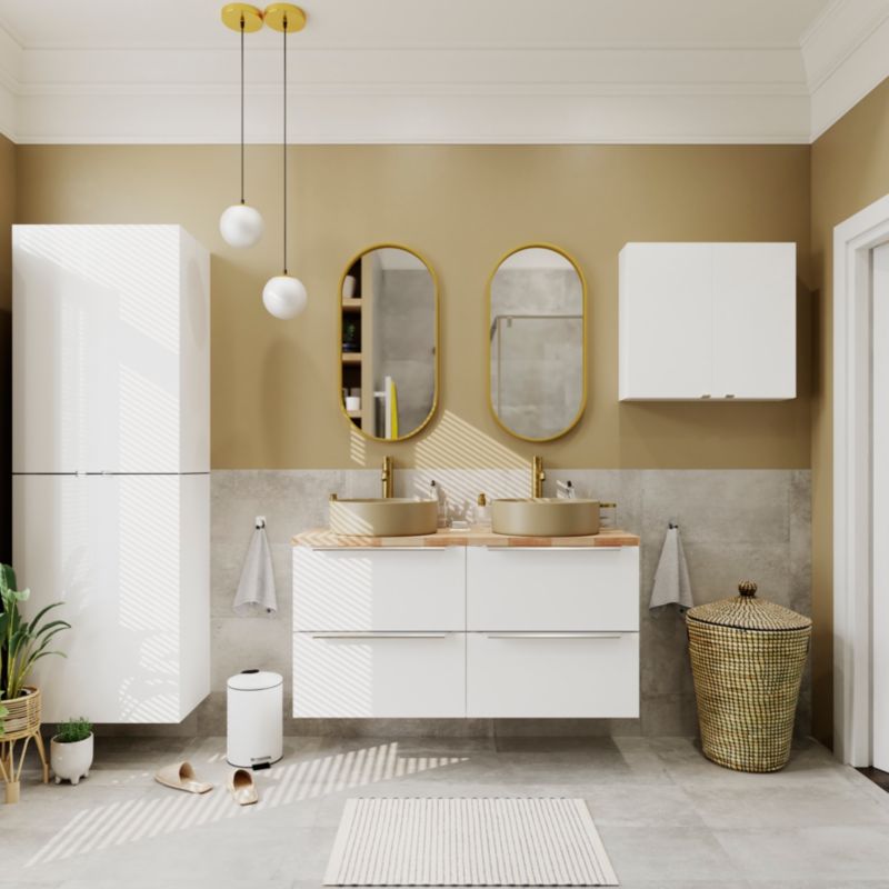 Badeværelsesspand Rund 3 L Hvid Pedalbetjent Støjsvag Lukning