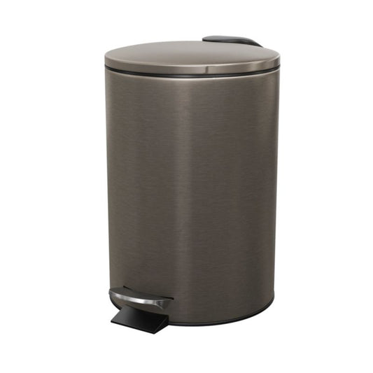 GoodHome Koros badeværelsesaffaldsspand med soft-close 3 l titanium