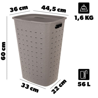 Curver Softex vasketøjskurv 56L beige 1 stk.