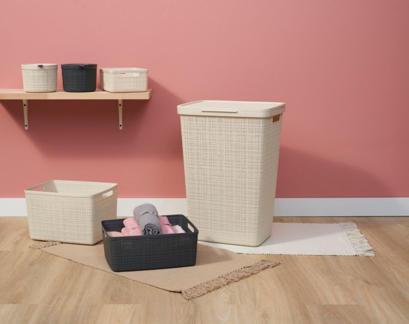 Curver Jute vasketøjskurv 58 l i creme