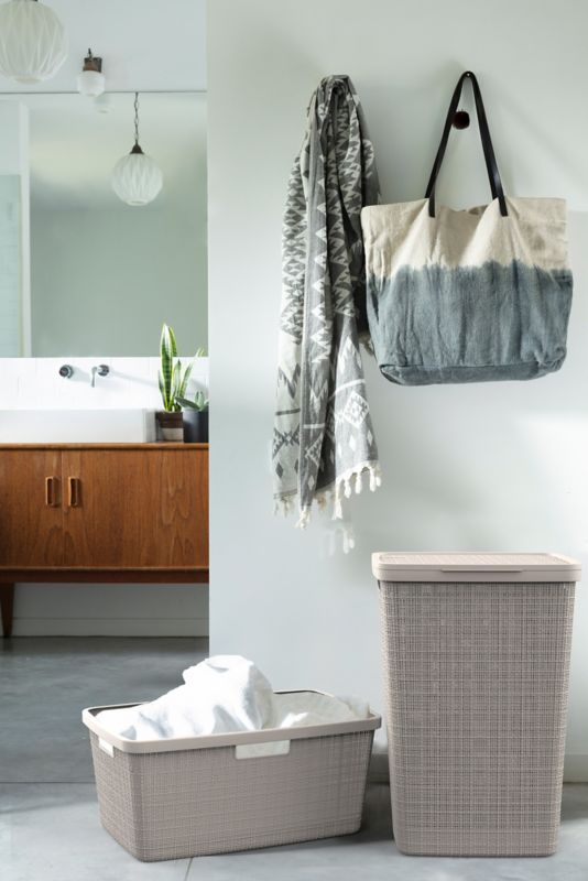 Curver Jute vasketøjskurv 58 l i creme