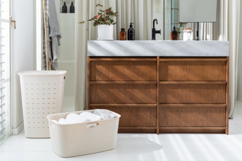 Vasketøjskurv Softex 56 L Beige Polypropylen