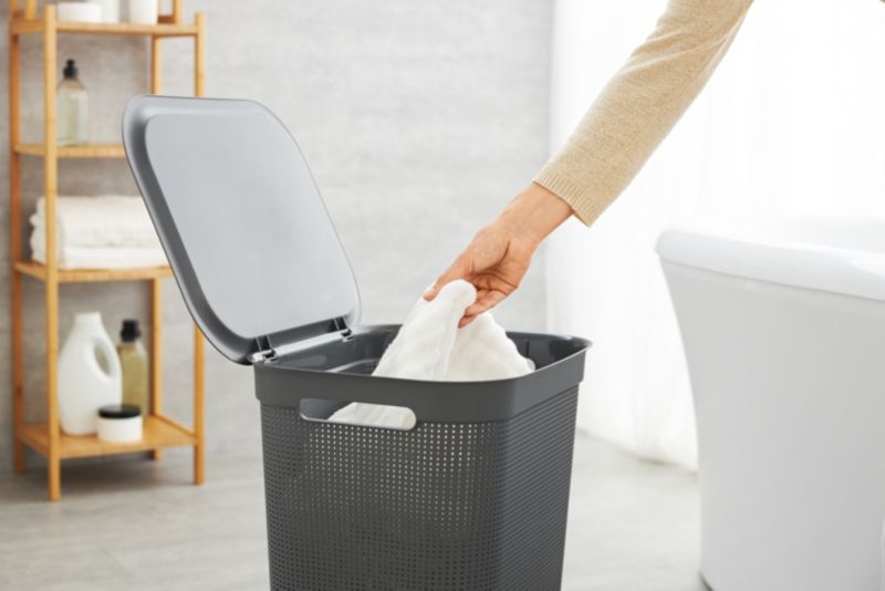 Vasketøjskurv 50 L Antracit 43,1 x 34 x 52,9 cm | 7610859199096