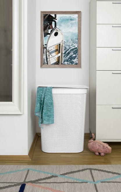 Vasketøjskurv 50 L Hvid 43,1 x 34 x 52,9 cm