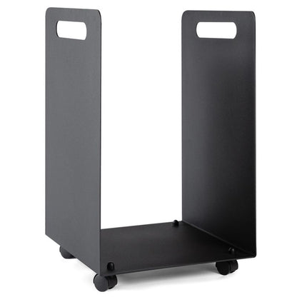 Brændekurv Mobil 40x40x65,5 cm Sort Stål