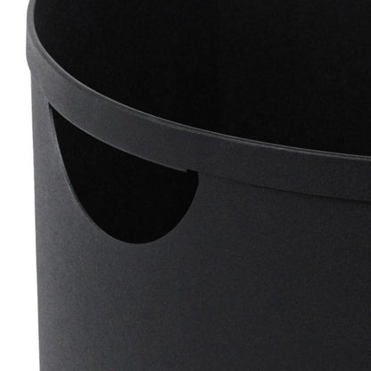 Brændekurv Stående/Væghængt 41x41 cm Sort Stål