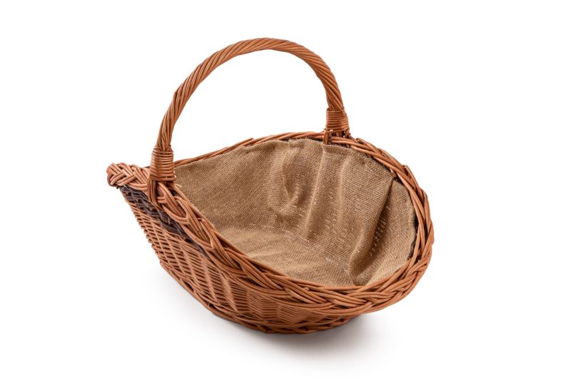 Brændekurv Nicea 61x36x36 cm Flet Natur