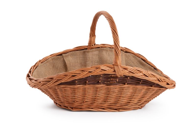 Brændekurv Nicea 61x36x36 cm Flet Natur
