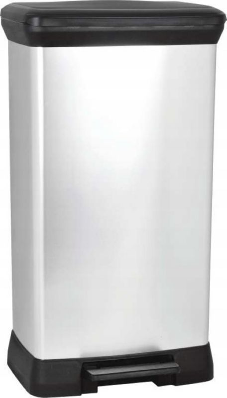 50 L affaldsspand Curver Deco Bin, metaliseret