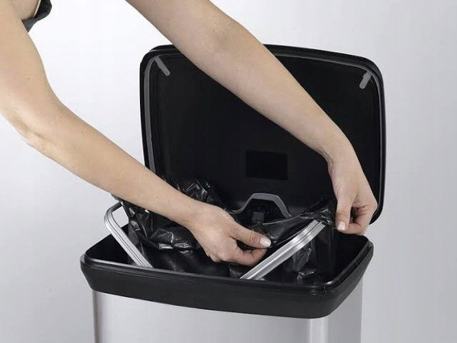50 L affaldsspand Curver Deco Bin, metaliseret