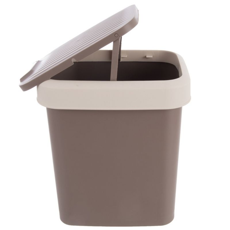Affaldsspand Plast Brun 12 L med Vippelåg 27 x 22 x 31 cm