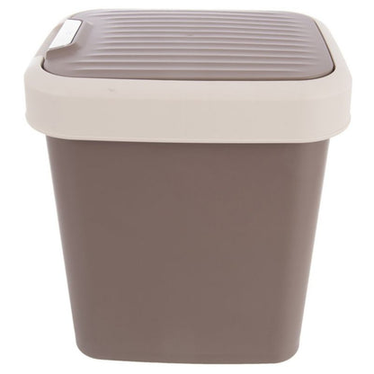 Affaldsspand Plast Brun 12 L med Vippelåg 27 x 22 x 31 cm